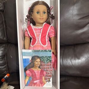 American Girl Doll in Pink Plaid Dress